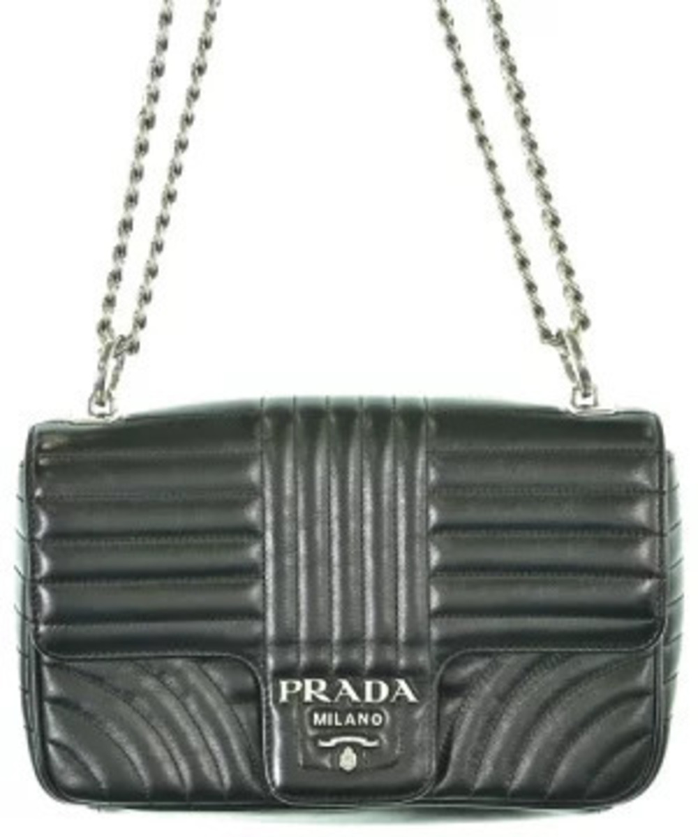 Prada Arque Vitello Daino Leather Hobo Shoulder Bag Black